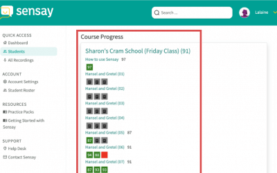 Sensay Platform Enhancement: Teachers Can Now View Comprehensive Scores on the Student Report Page
